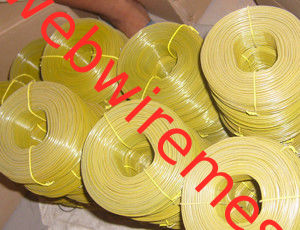 Le PVC de haute qualité de couleur jaune, bleu, rouge et vert a enduit le fil de lien de Rebar fournisseur